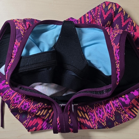 Athleta Women’s Printed Racerback Bikini Tankini Top Size Medium - Picture 2 of 10